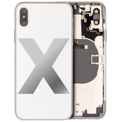 CARCASA POSTERIOR IPHONE X) (SILVER)