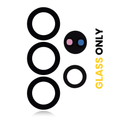 LENTE DE CAMARA TRASERA (SOLO VIDRIO) CON ADESIVO COMPATIBLE CON SAMSUNG GALAXY S23 ULTRA 5G (NEGRO)