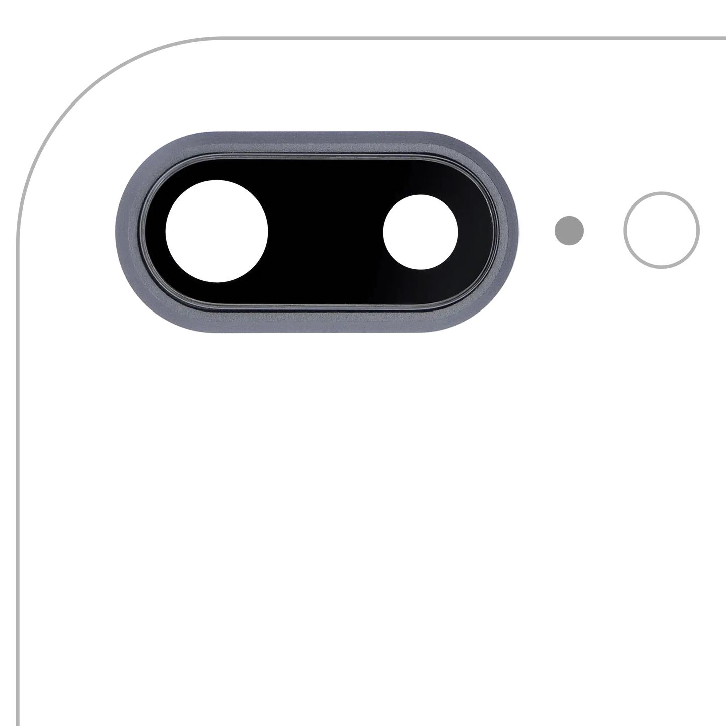 CRISTAL DE CAMARA CON ANILLO IPHONE 8 PLUS (POSVENTA PLUS) (SPACE GREY)