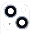 CRISTAL DE CAMARA CON ANILLO IPHONE 14 /14 PLUS (CONJUNTO DE 2 PIEZAS) (AFTERMARKET) (AZUL)