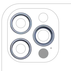 ANILLO PARA CAMARA IPHONE 12 PRO (PACIFIC BLUE) (JUEGO DE 3 PIEZAS)