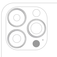 ANILLO PARA CAMARA IPHONE 13 PRO / 13 PRO MAX (GRAPHITE) (SET DE 3 PIEZAS)