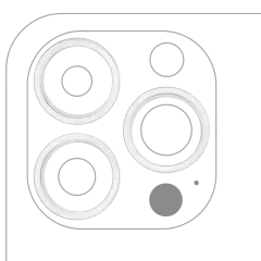 ANILLO PARA CAMARA IPHONE 13 PRO / 13 PRO MAX (SILVER) (SET DE 3 PIEZAS)
