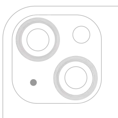 ANILLO PARA CAMARA IPHONE 13/13 MINI (LUZ DE ESTRELLA) (SET DE 2 PIEZAS)