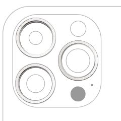 ANILLO PARA CAMARA IPHONE 14 PRO / 14 PRO MAX (SILVER) (SET DE 3 PIEZAS)