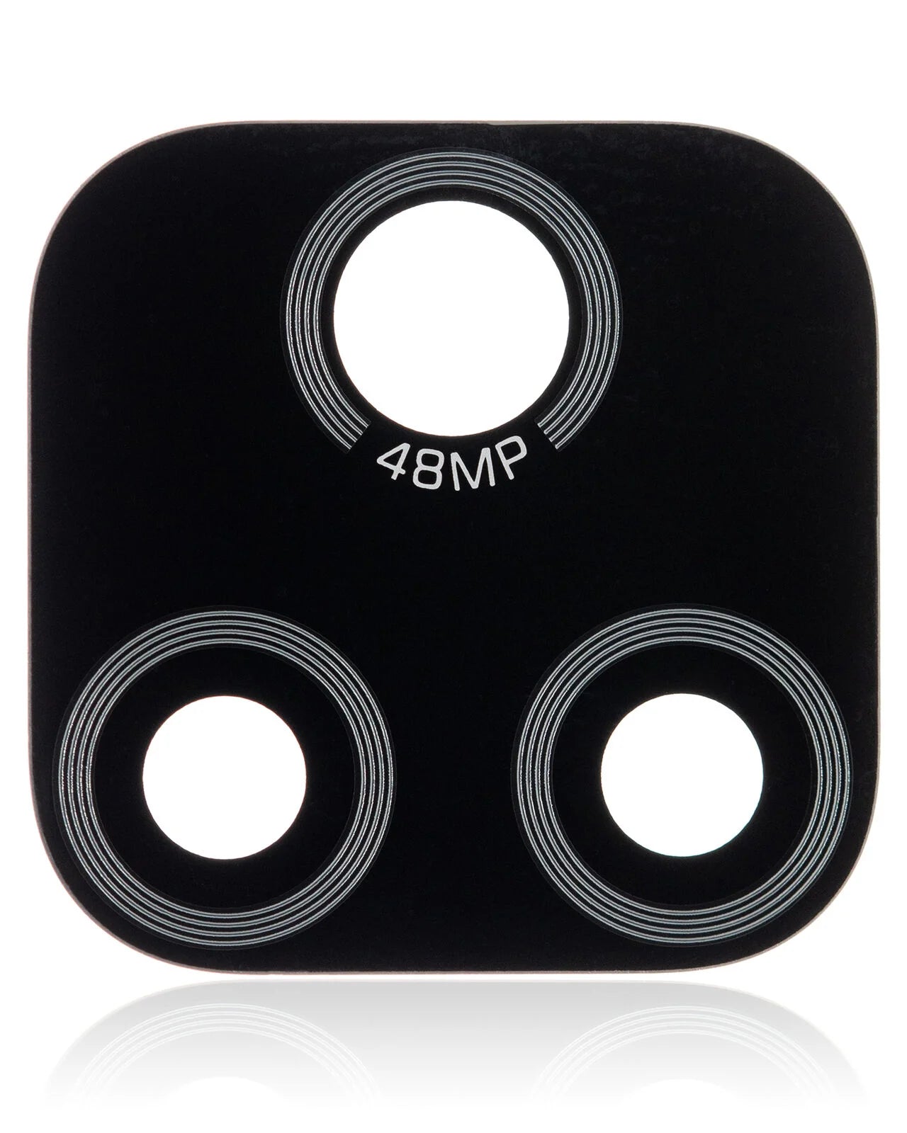 CRISTAL DE CAMARA TRASERA (SOLO VIDRIO) CON ADHESIVO COMPATIBLE CON MOTOROLA MOTO E7 (XT2095/2020) (NEGRO)