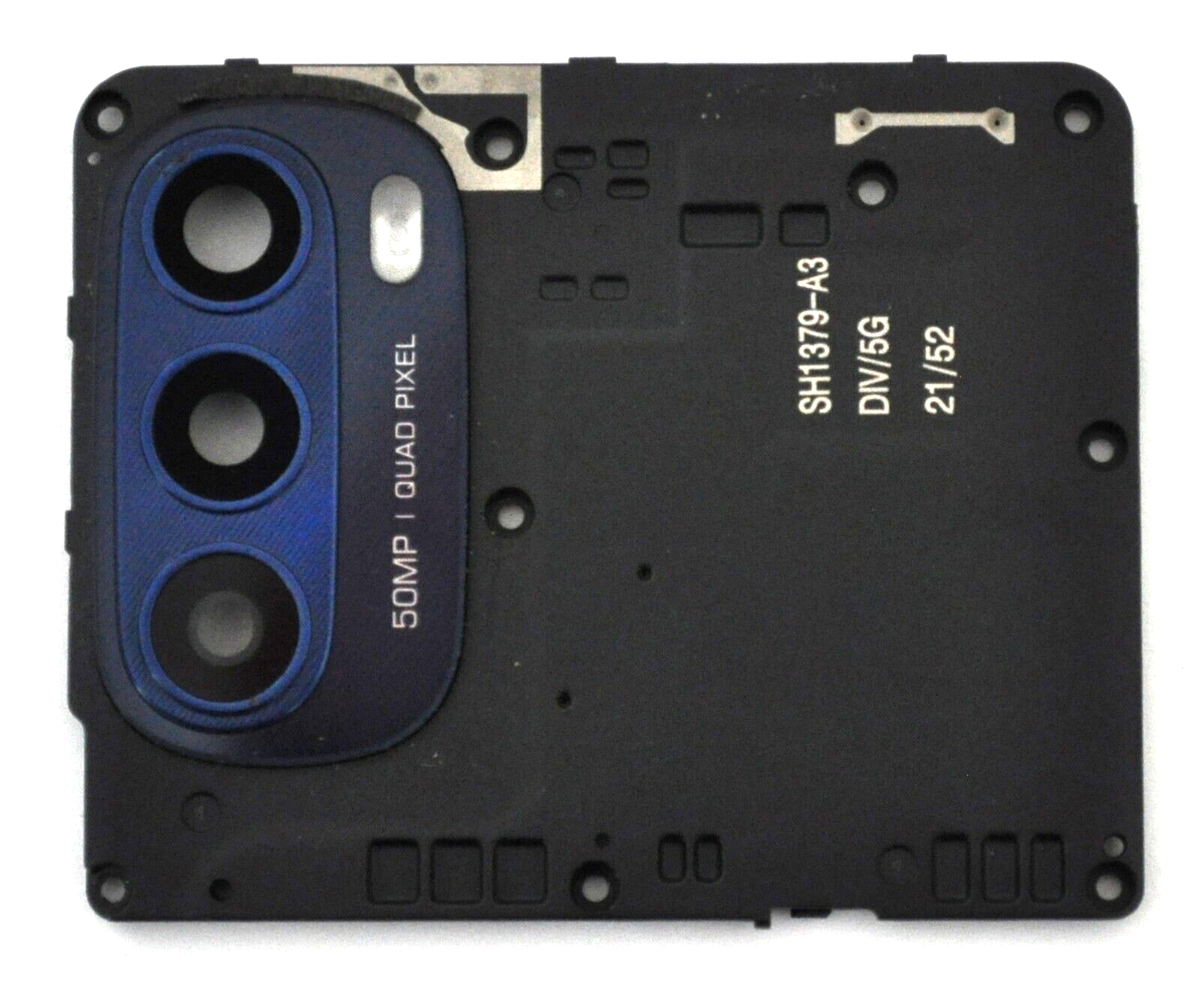 CRISTAL DE CAMARA CON SOPORTE MOTOROLA MOTO G STYLUS 5G (XT2215 / 2022) (AZUL DE ACERO)