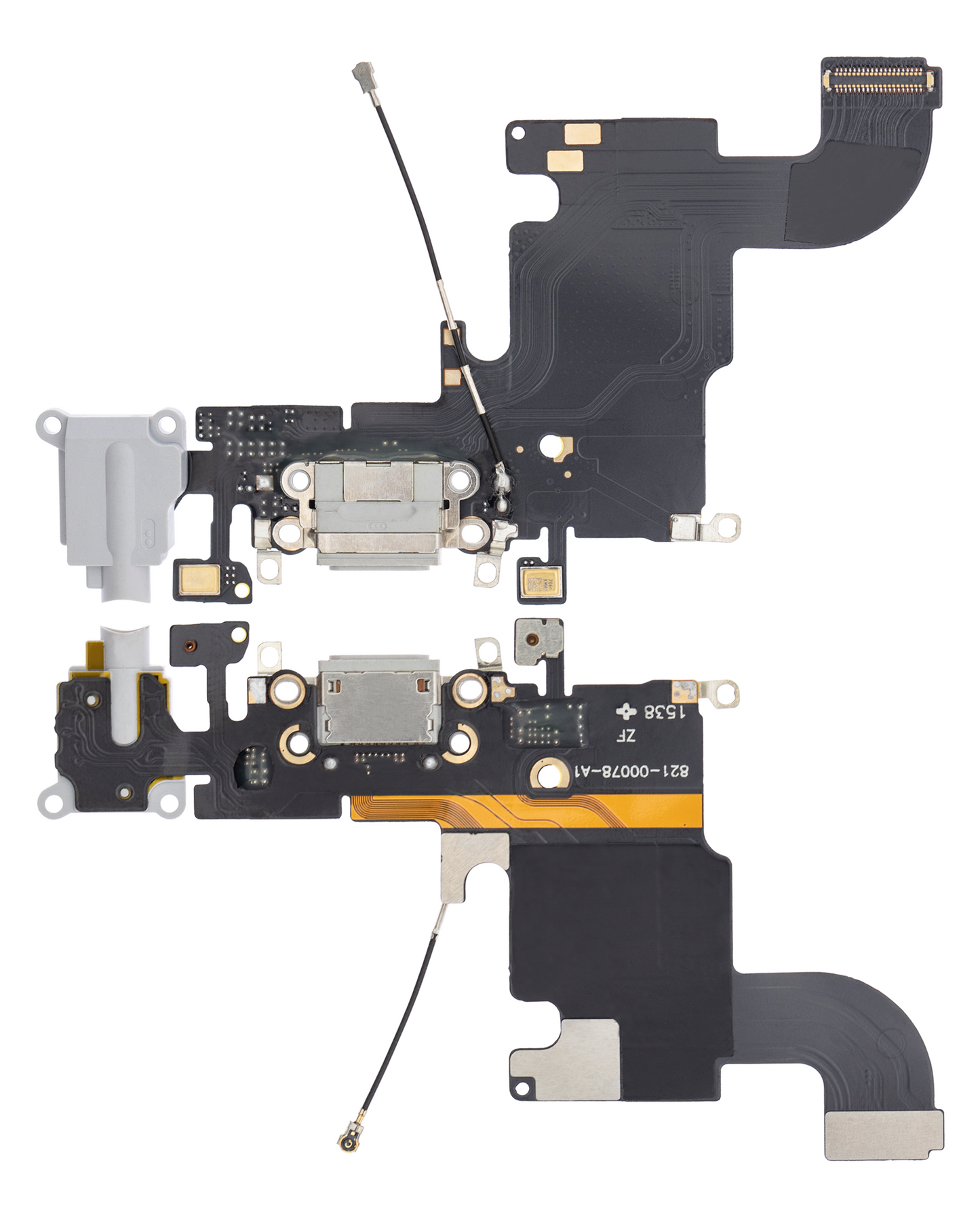 FLEX DE CARGA IPHONE 6S (MERCADO DE REPUESTOS) (PLATEADO)