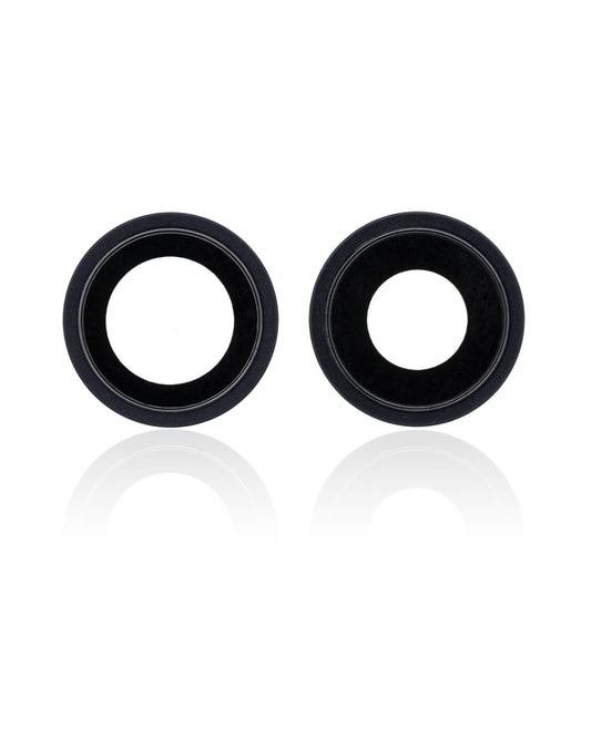 CRISTAL DE CAMARA CON ANILLO IPHONE 12/12 MINI (POSVENTA PLUS) (NEGRO)