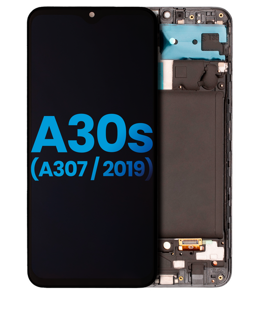 PANTALLA LCD CON MARCO SAMSUNG GALAXY A30S (A307 / 2019) (AFTERMARKET: INCELL) (TODOS LOS COLORES)