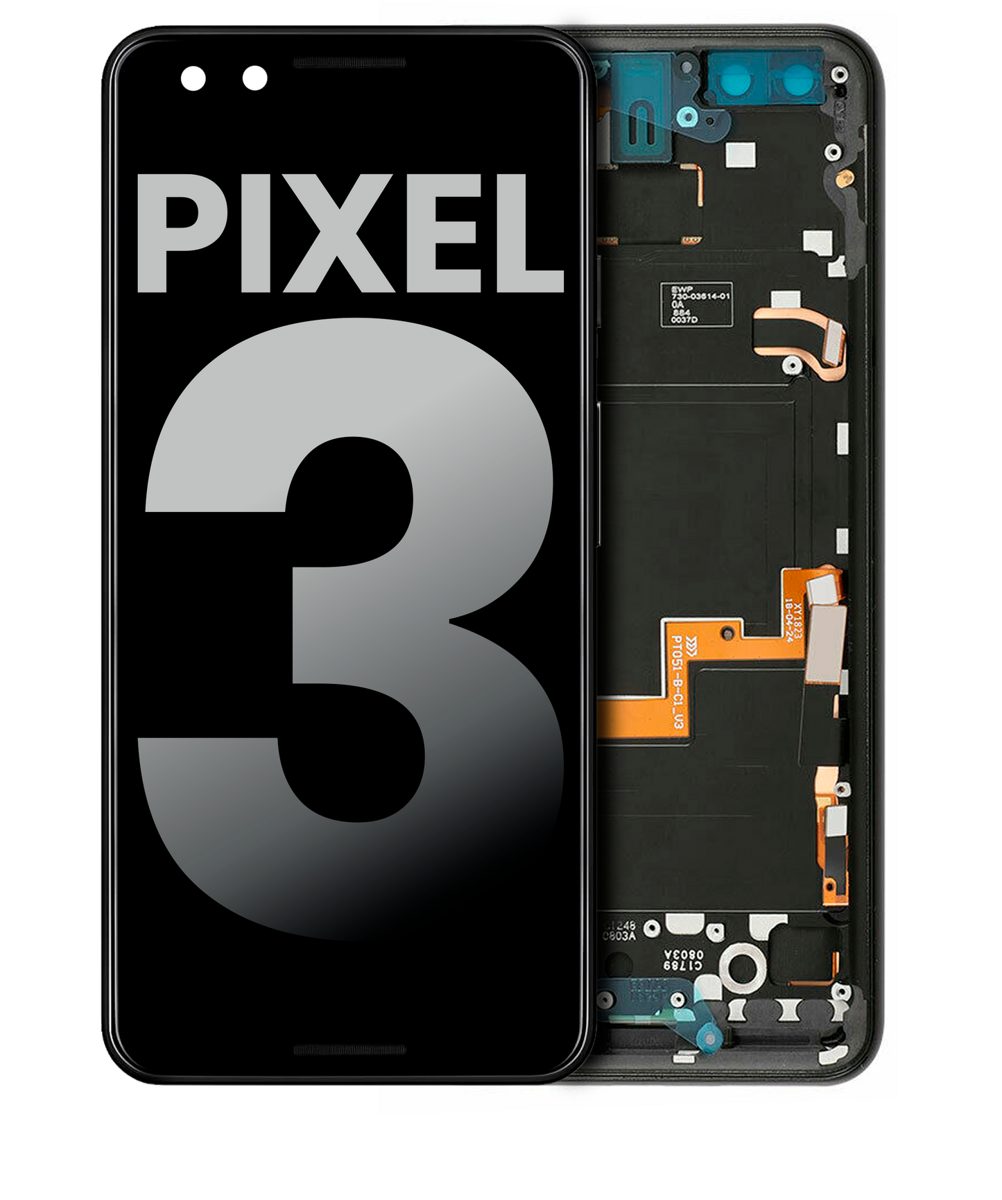 PANTALLA SIN MARCO GOOGLE PIXEL 3 (OEM) (NEGRO)