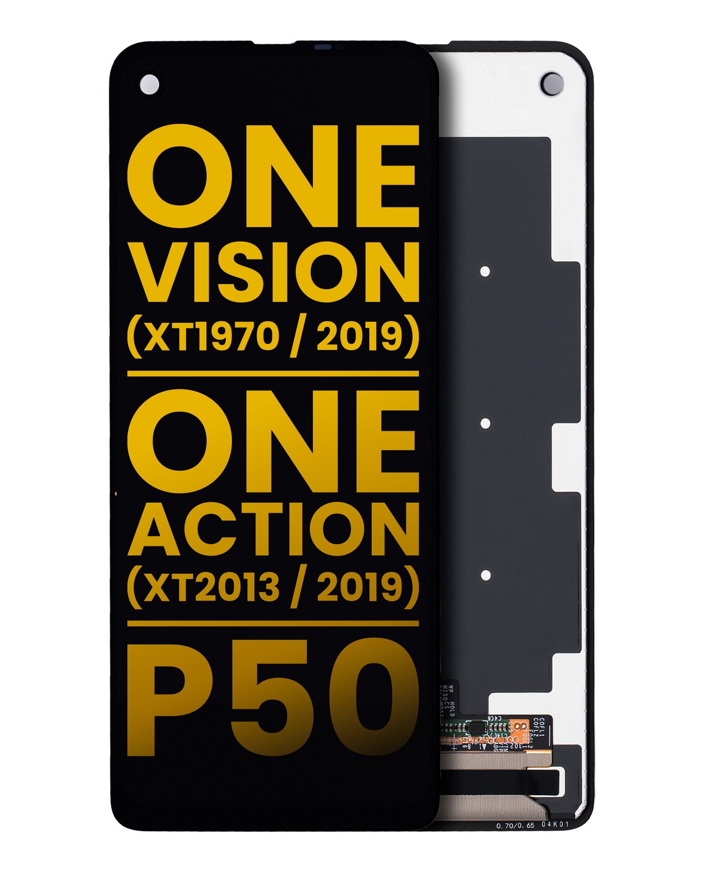 PANTALLA SIN MARCO MOTOROLA ONE VISION (XT1970 / 2019) / ONE ACTION (XT2013 / 2019) / P50 (REFURBISHED) (TODOS LOS COLORES)