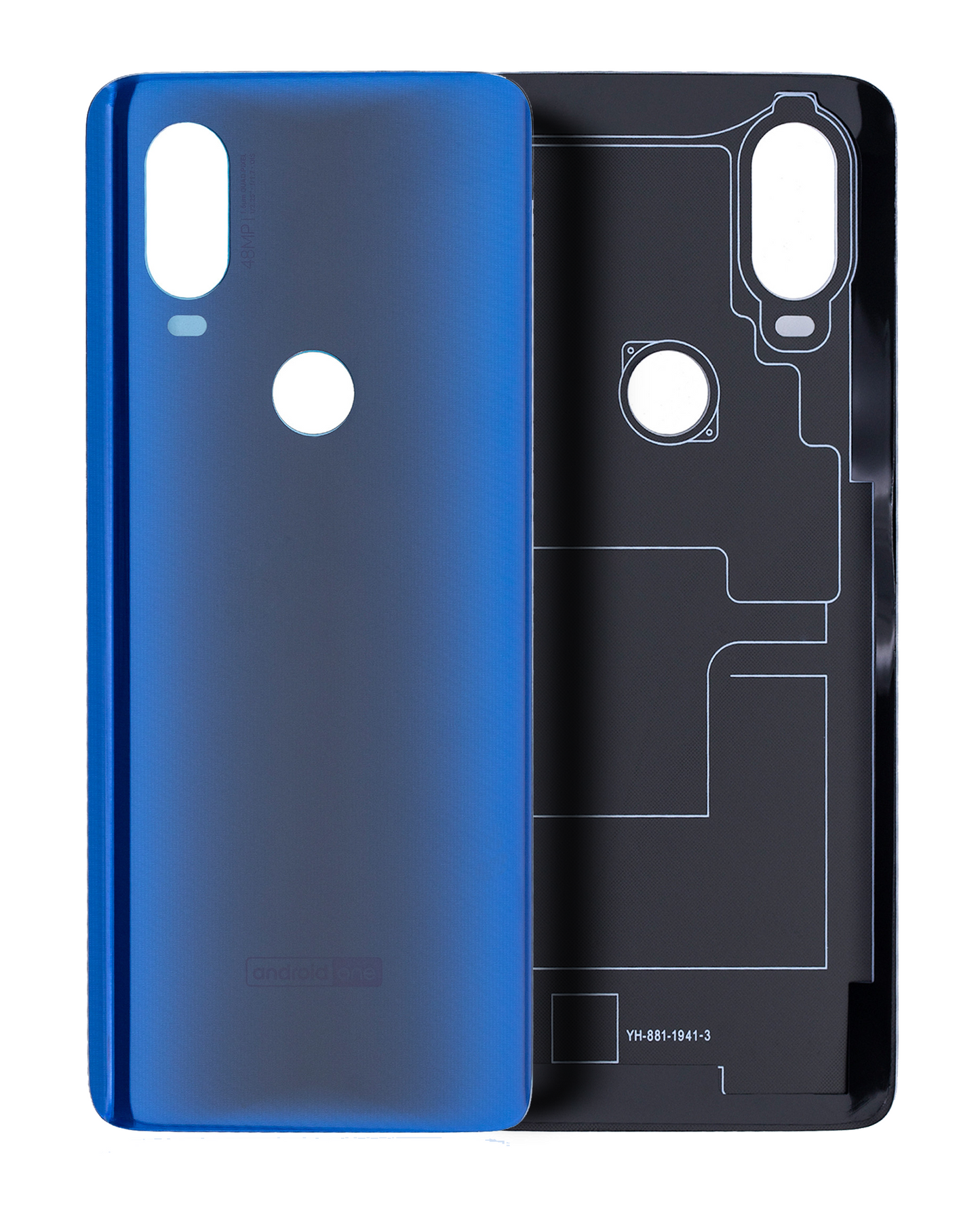 TAPA MOTOROLA ONE VISION / P50 (XT1970 / 2019) (GRADIENTE / AZUL)