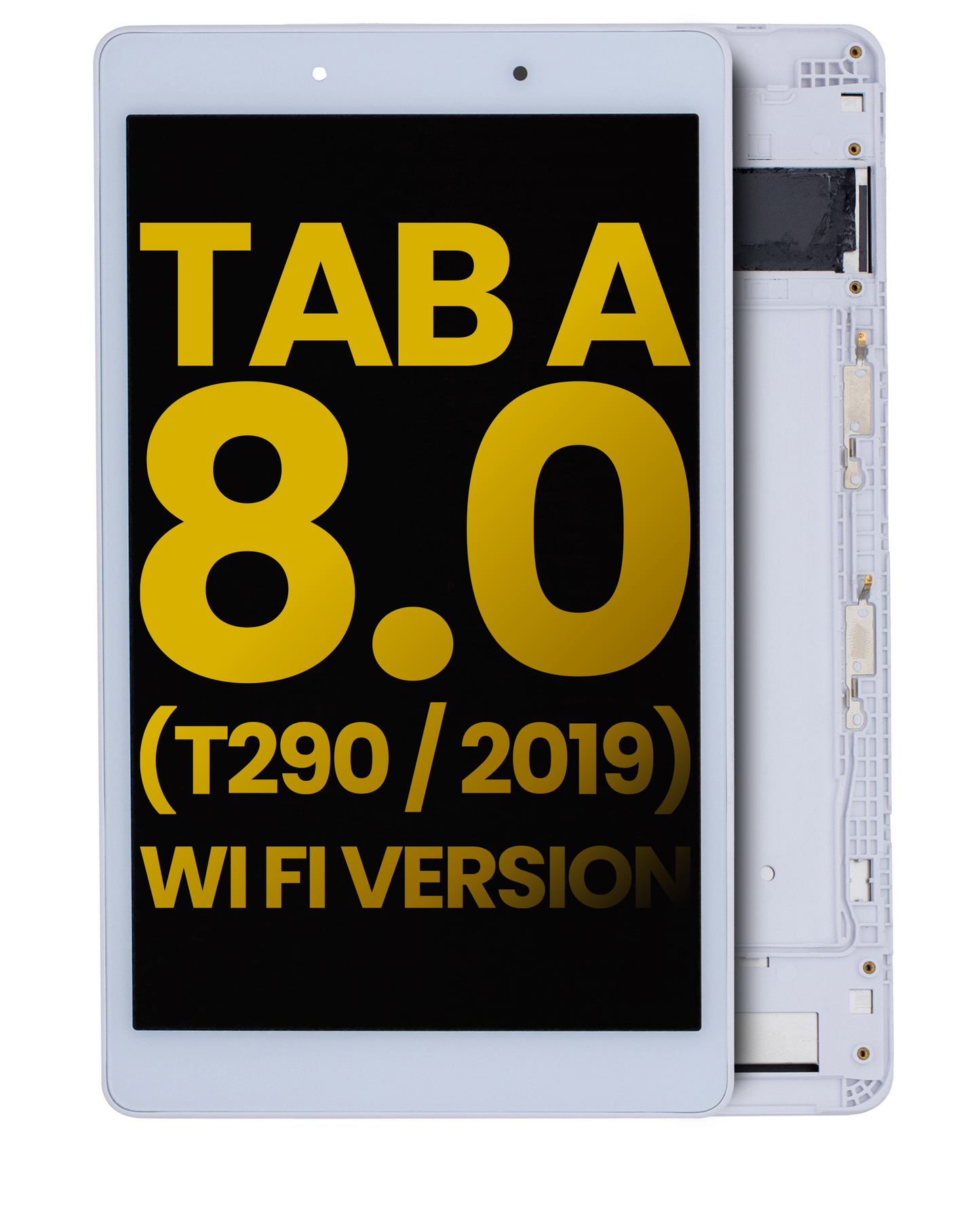 DISPLAY LCD CON MARCO SAMSUNG GALAXY TAB A 8.0 (2019) (T290) (VERSIîN WIFI) (RESTAURADO) (BLANCO) "