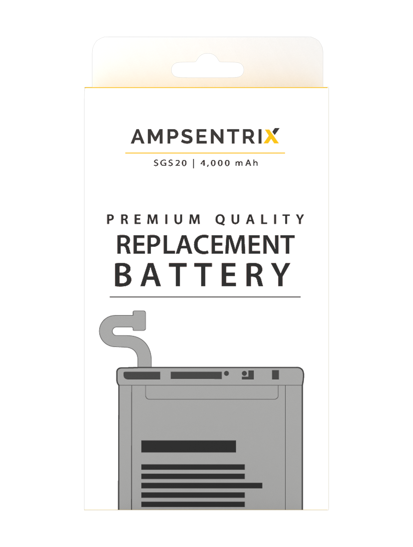 REPLACEMENT BATTERY FOR SAMSUNG GALAXY S20 5G / S20 5G UW VERIZON (AMPSENTRIX)