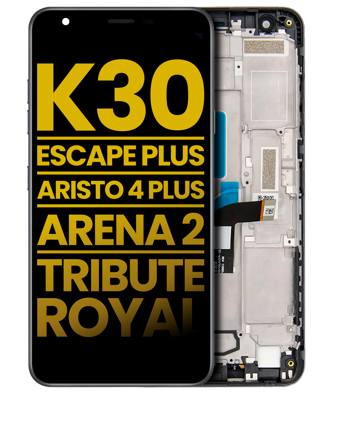 PANTALLA CON MARCO PARA LG K30 (2019) / ESCAPE PLUS / ARISTO 4 PLUS / ARENA 2 / TRIBUTE ROYAL