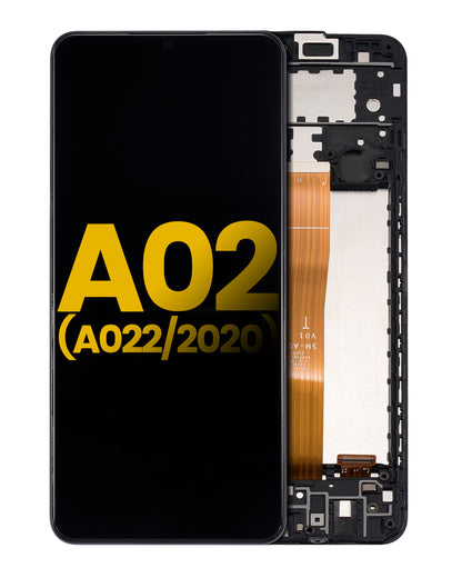 PANTALLA LCD CON MARCO SAMSUNG GALAXY A02 (A022 / 2020) (REFURBISHED) (TODOS LOS COLORES)