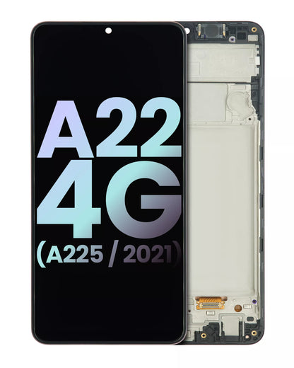 PANTALLA OLED CON MARCOSAMSUNG GALAXY A22 4G (A225 / 2021) (SERVICEPACK) (TODOS LOS COLORES)