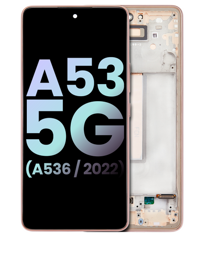 PANTALLA OLED CON MARCOSAMSUNG GALAXY A53 5G (A536 / 2022) (SERVICEPACK) (PEACH)