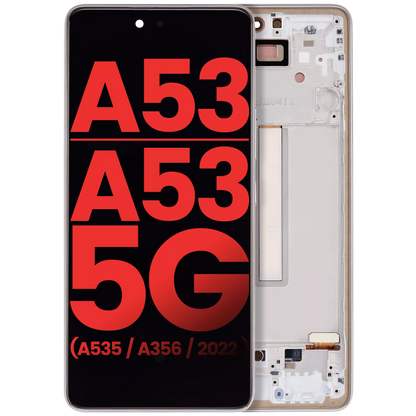 DISPLAY OLED CON MARCO SAMSUNG GALAXY A53 / A53 5G (A535 / A536 / 2022) (6.46) (POSVENTA PLUS) (BLANCO) "