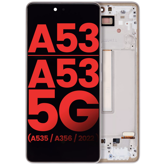 DISPLAY OLED CON MARCO SAMSUNG GALAXY A53 / A53 5G (A535 / A536 / 2022) (6.46) (POSVENTA PLUS) (BLANCO) "