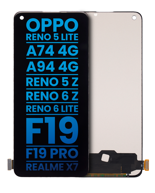 PANTALLA LCD SIN MARCO OPPO RENO 5 LITE / A74 4G / A94 4G / RENO 5 Z / RENO 6 Z / RENO 6 LITE / F19 / F19 PRO / F19S / REALME X7 / REALME 8 / REALME 8 PRO (AFTERMARKET: INCELL) (TODOS LOS COLORES)