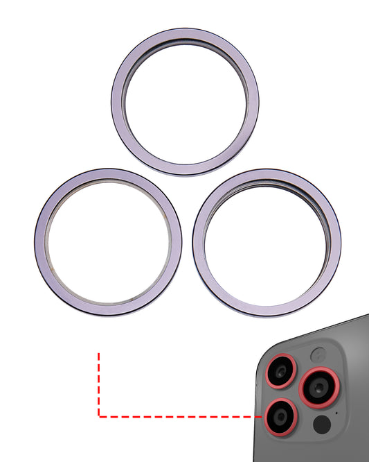 ANILLO PARA CAMARA IPHONE 14 PRO / 14 PRO MAX (DEEP PURPLE) (SET DE 3 PIEZAS)