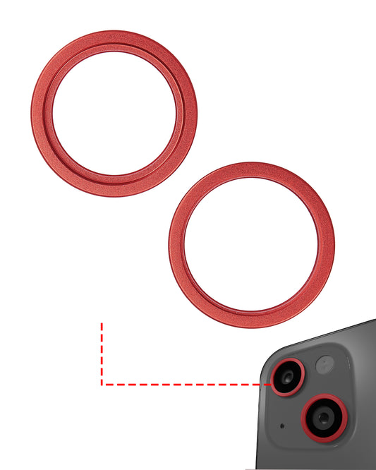 ANILLO PARA CAMARA IPHONE 14 /14 PLUS (ROJO) (SET DE 2 PIEZAS)