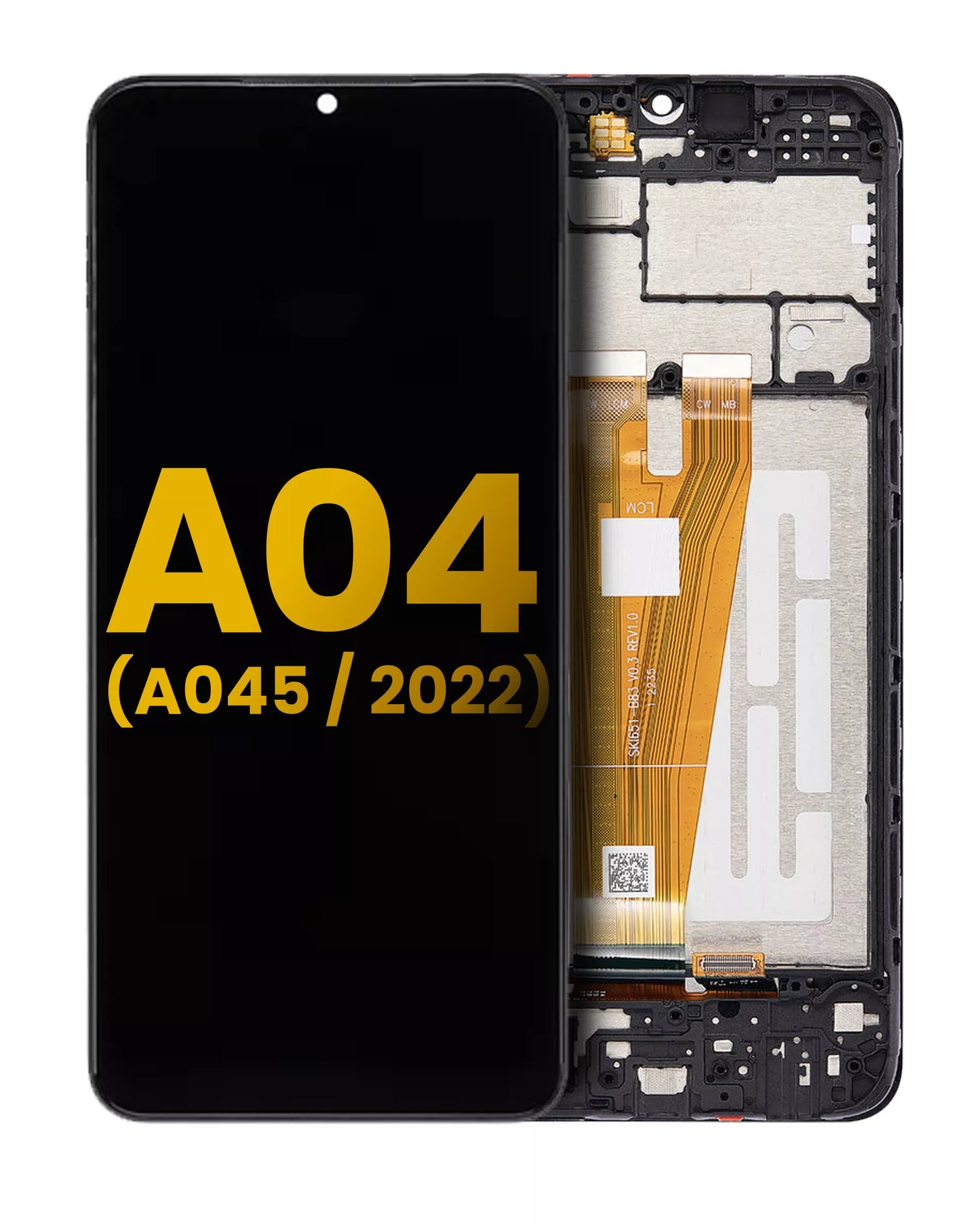 PANTALLA LCD CON MARCO SAMSUNG GALAXY A04 (A045 / 2022) (REFURBISHED) (TODOS LOS COLORES)