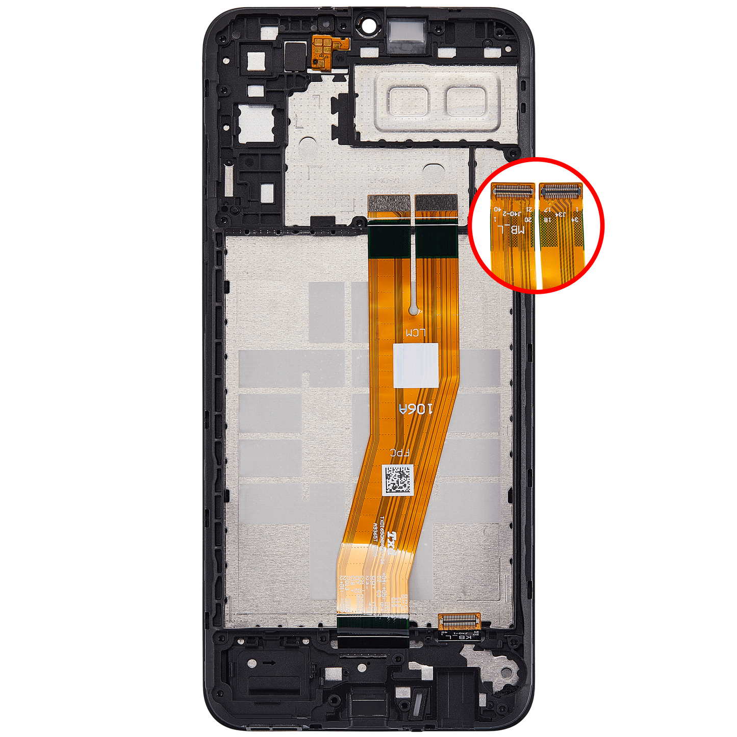 PANTALLA LCD CON MARCO SAMSUNG GALAXY A04E (A042 / 2022) (REFURBISHED) (TODOS LOS COLORES)