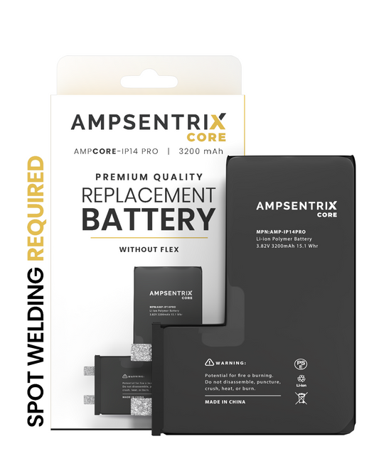 BATERIA AMPSENTRIX CORE IPHONE 14 PRO (SE REQUIERE SOLDADURA POR PUNTOS)