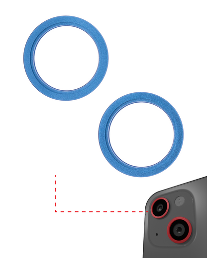 ANILLO PARA CAMARA IPHONE 13/13 MINI (AZUL) (JUEGO DE 2 PIEZAS)