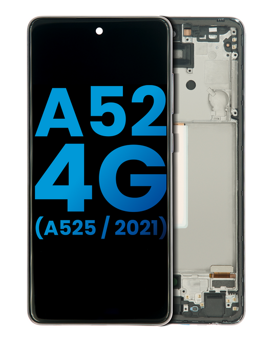 PANTALLA INCELL CON MARCO SAMSUNG GALAXY A52 4G (A525 / 2021) (AFTERMARKET: INCELL) (AWESOME BLACK)