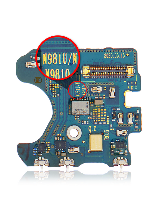 TABLERO DE PCB MICRÌ?FONO PARA SAMSUNG GALAXY NOTE 20 5G (N981U) (VERSION NORTEAMERICANA)