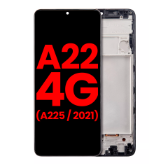 PANTALLA OLED CON MARCOSAMSUNG GALAXY A22 4G (A225 / 2021) (AFTERMARKET PLUS) (TODOS LOS COLORES)