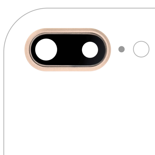 CRISTAL DE CAMARA CON ANILLO IPHONE 8 PLUS (AFTERMARKET PLUS) (DORADO)