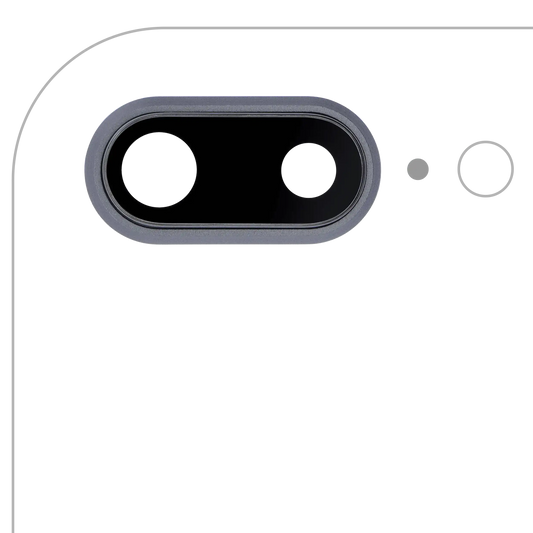 CRISTAL DE CAMARA CON ANILLO IPHONE 8 PLUS (POSVENTA PLUS) (SPACE GREY)