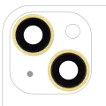 CRISTAL DE CAMARA CON ANILLO IPHONE 14 /14 PLUS (CONJUNTO DE 2 PIEZAS) (AFTERMARKET) (AMARILLO)