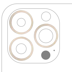 ANILLO PARA CAMARA IPHONE 13 PRO / 13 PRO MAX (GOLD) (JUEGO DE 3 PIEZAS)