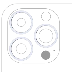 ANILLO PARA CAMARA IPHONE 13 PRO / 13 PRO MAX (SIERRA BLUE) (SET DE 3 PIEZAS)