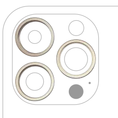 ANILLO PARA CAMARA IPHONE 14 PRO / 14 PRO MAX (GOLD) (3 PIEZAS)