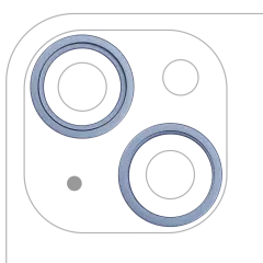 ANILLO PARA CAMARA IPHONE 14 /14 PLUS (AZUL) (SET DE 2 PIEZAS)