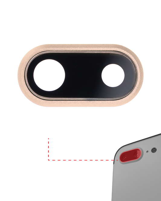 CRISTAL DE CAMARA CON ANILLO IPHONE 8 PLUS (AFTERMARKET PLUS) (DORADO)