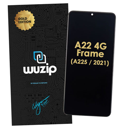 DISPLAY SAMSUNG A22 4G CON MARCO - GOLD EDITION