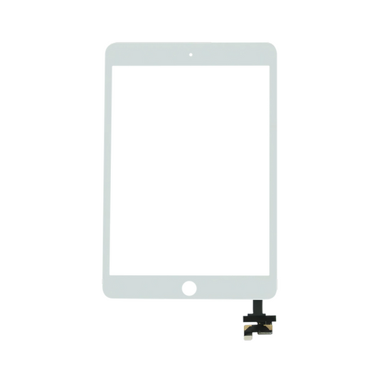 Touch iPad Mini 3 (Aftermarket Plus) – Blanco (Sin Botón de Inicio Instalado)